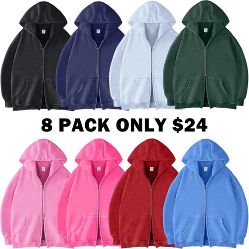 Men´s Hoodies Unisex Oversized Zip-Up Hoodie