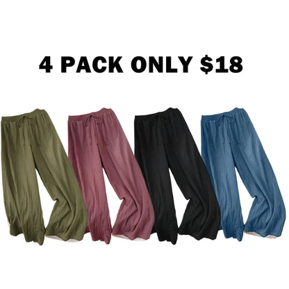 Women's Solid Color Wide Leg Pants