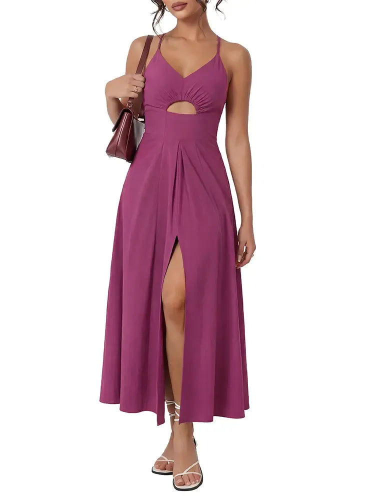 Women's 2026 Summer Sleeveless Spaghetti Strap Maxi Dress