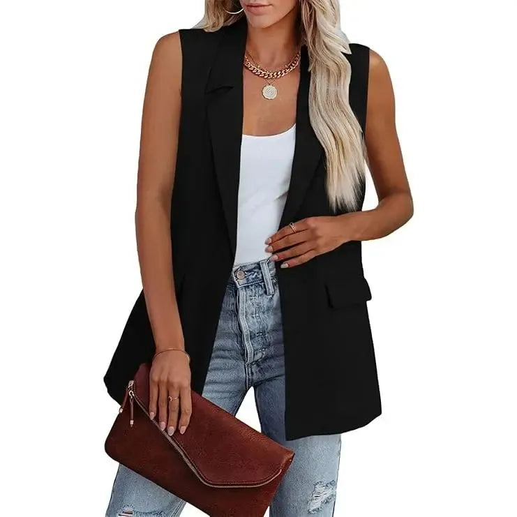 Women's Sleeveless Blazer Vest