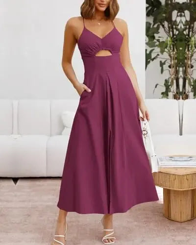 Women's 2026 Summer Sleeveless Spaghetti Strap Maxi Dress
