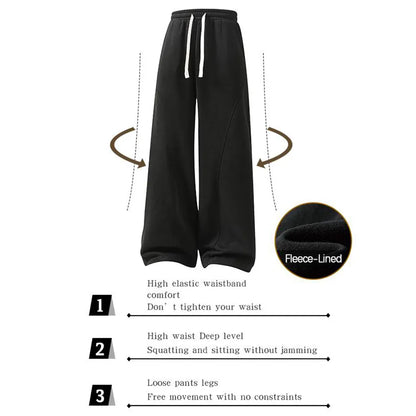 Men's Oversize Fleece Thermal Lined Sweatpants