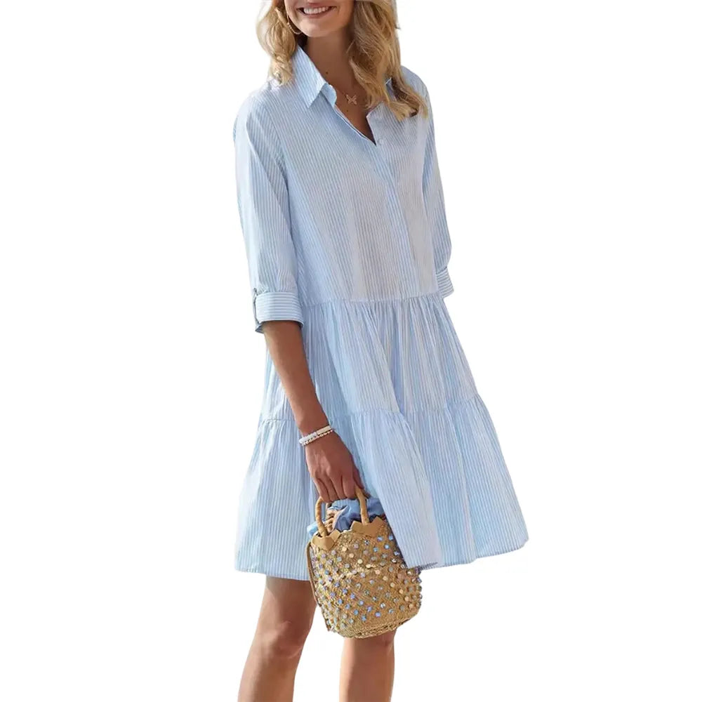 Summer V Neck Matching Set Oversized Shirt & Biker Shorts