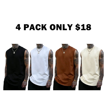 Men's Solid Color Round Neck Tank Top