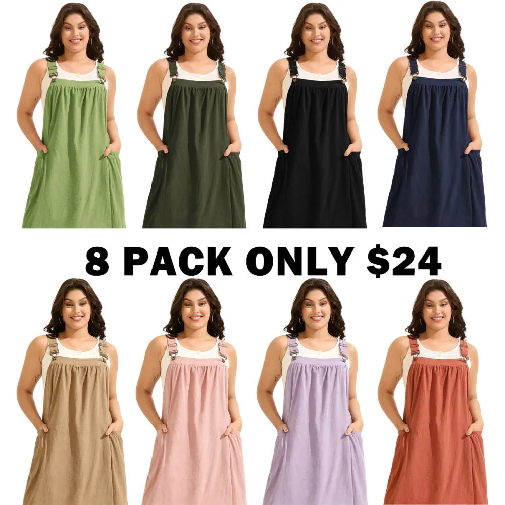 Cotton Pinafore Overall Dress