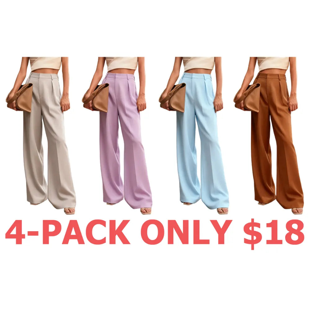 Women's Solid Color Wide Leg Pants