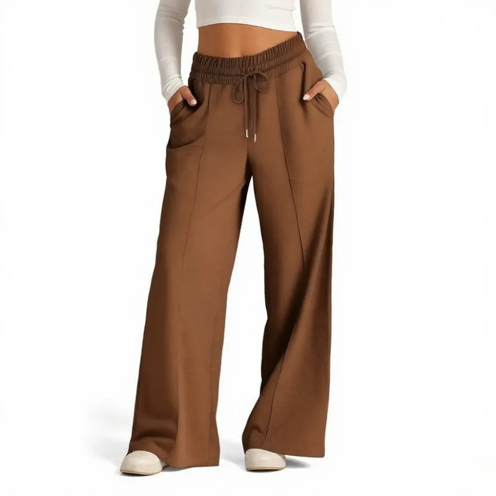 Women's Wide Leg Sweatpants Casual Loose Solid Color Pants