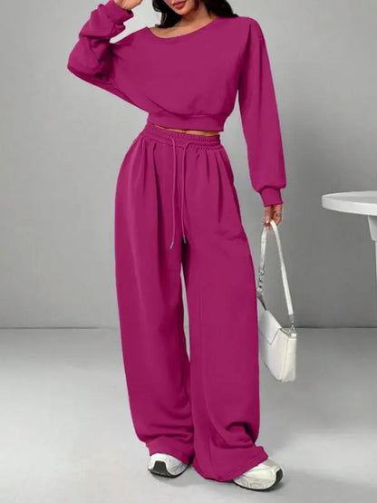 Women's Casual Solid Color Hoodie Set