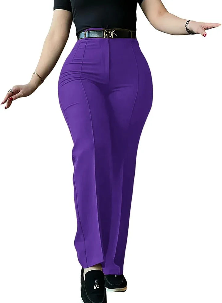 Work Pants for Women High Waist Straight Leg Work Pants Business Casual Trousers