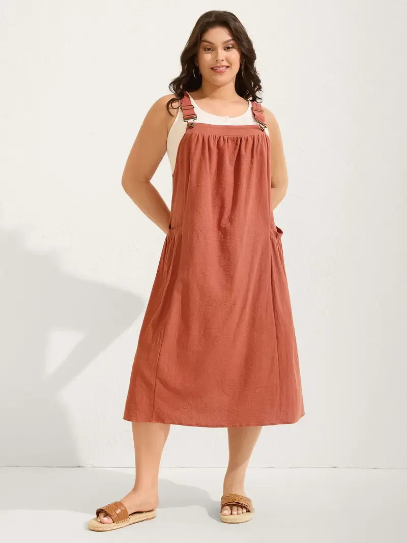 Cotton Pinafore Overall Dress