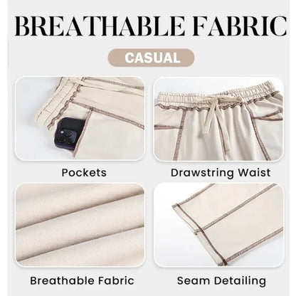 Wide Leg Drawstring Sweatpants
