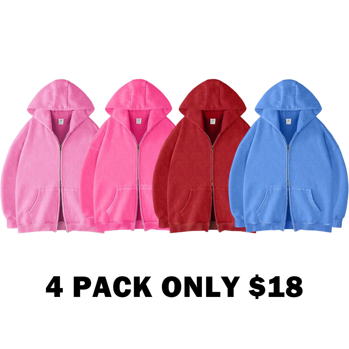 Men´s Hoodies Unisex Oversized Zip-Up Hoodie