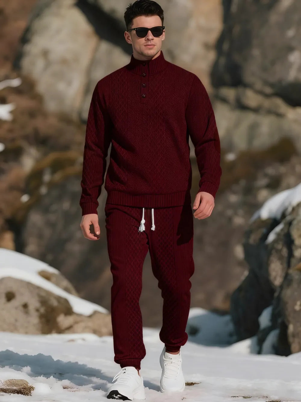 Men's knitted suit