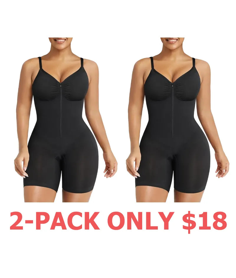 Shapewear for Women Tummy Control Bodysuits Zip-Up Comfort Ultra Stretch Fabric Customizable Fit Breathable Mesh Design Comfortable Fit