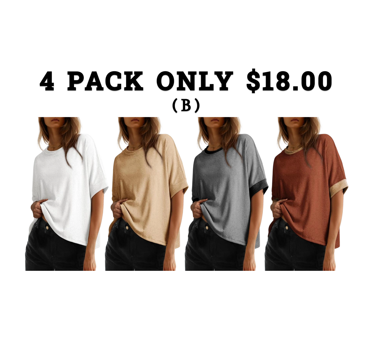 Women's Basic Tee Comfortable Soft Fit