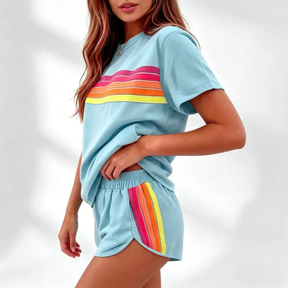 Women's Short 2-Piece Rainbow