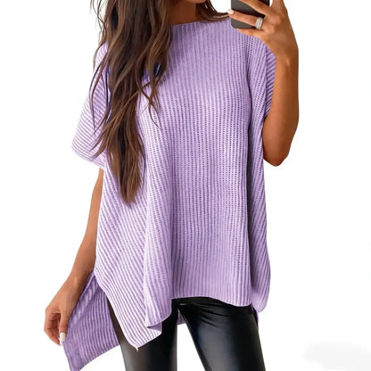 Oversized Cozy Ribbed Knit Top