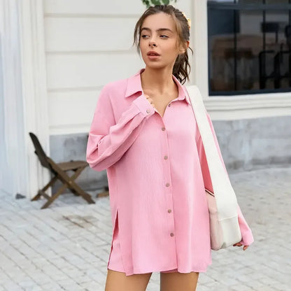 Women’s Gauze Shirt & Shorts Set