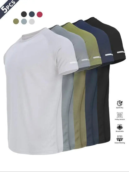 Men's Reflective Breathable Gym Quick Tee