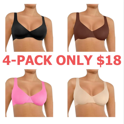 Bras for Women Comfort Underwire Balconette Bras Plus Size Full Coverage No Padded Seamless Everyday Bras Womenswear Comfortable