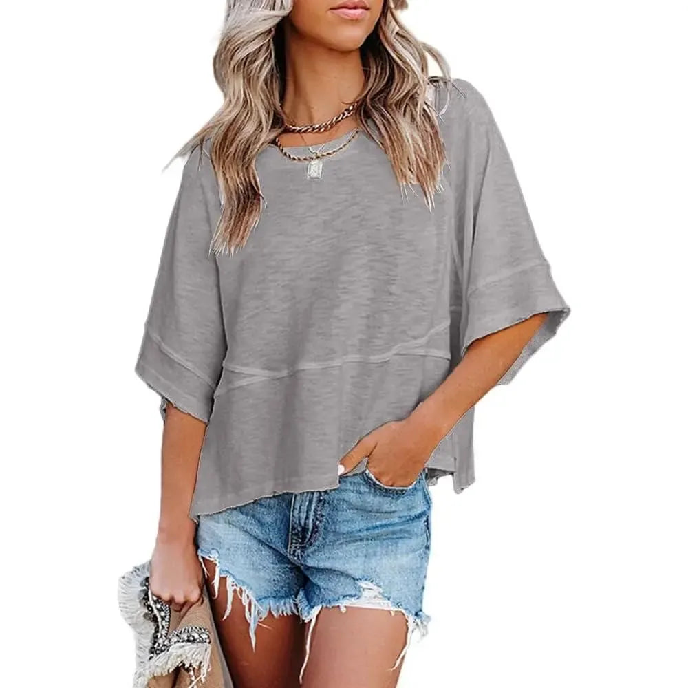Women's Casual Batwing Half Sleeve T-Shirts