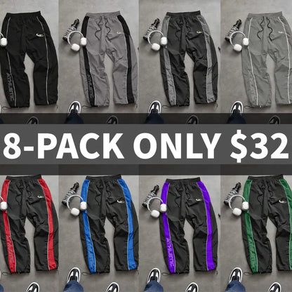 Men's Casual Sporty Long Pants, Loose Fit Elastic Cuff, Fashionable Print, Lightweight Fabric, Perfect for Daily Wear