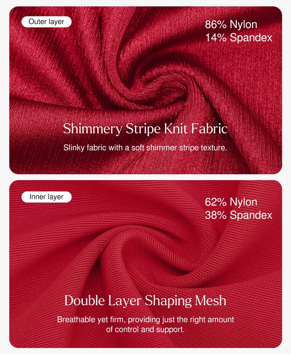 Women's Sleeveless Style Sexy Satin Square Neck Tummy Control with Inbuilt Bra Casual