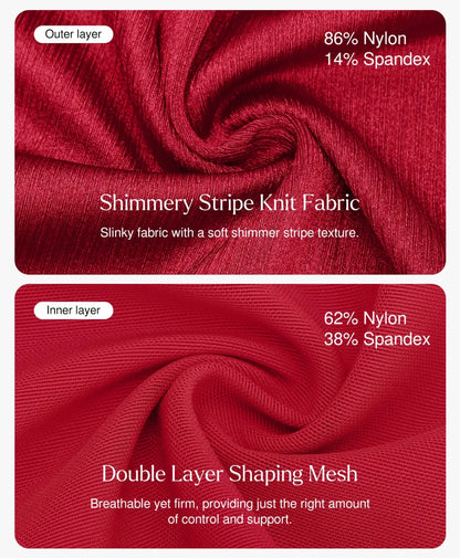 Women's Sleeveless Style Sexy Satin Square Neck Tummy Control with Inbuilt Bra Casual