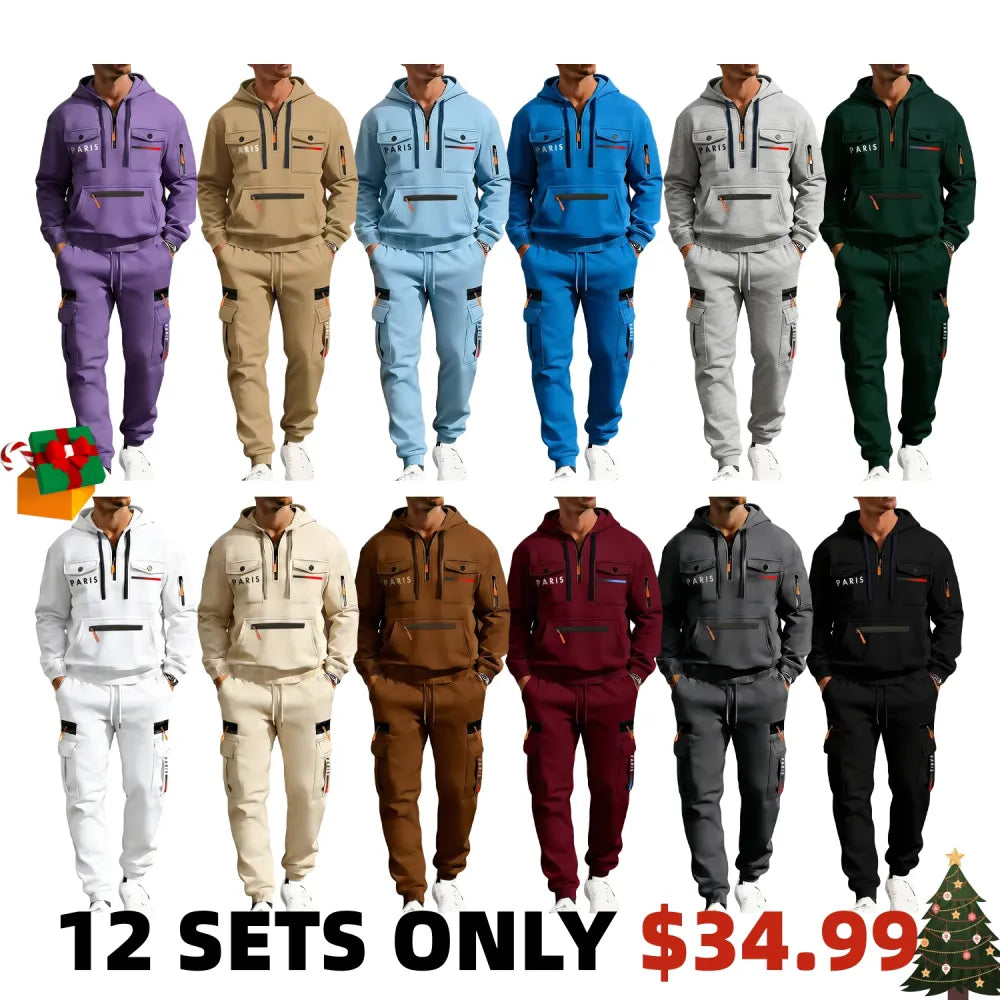 🔥Christmas sale! Men's autumn&winter hooded fashion sweatshirt with multiple pockets