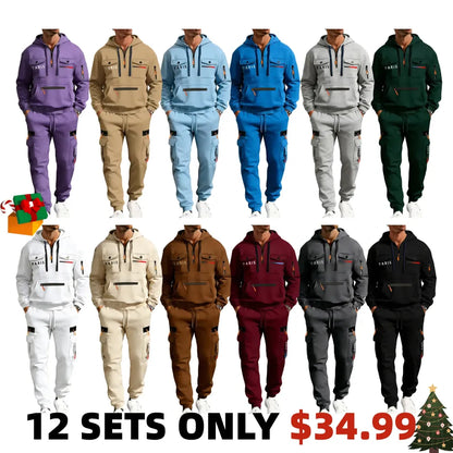 🔥Christmas sale! Men's autumn&winter hooded fashion sweatshirt with multiple pockets
