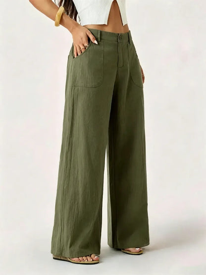 Women's Classical Linen Palazzo Pants