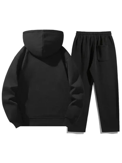Men’s Casual Hoodie & Jogger Set – Two-Piece Daily Outfit