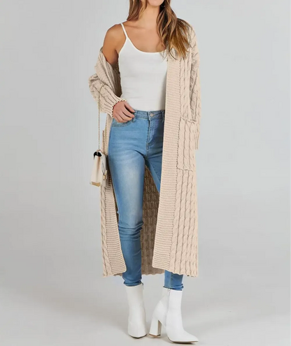 Women's Long Cardigan 2024 Oversized Coat Long Sleeve Open Cardigan Knitted Extra Long Coat Autumn Fashion Jacket Clothes