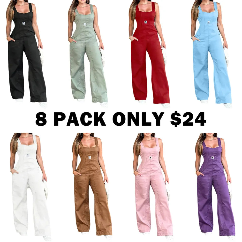 Women's Sleeveless Overalls