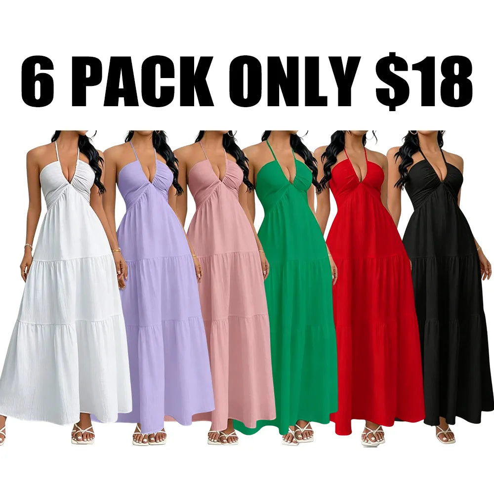 Women's Plain Dress, Summer Clothes Women, Casual Basic Loose Fit Sleeveless Dress for Beach Holiday Vacation