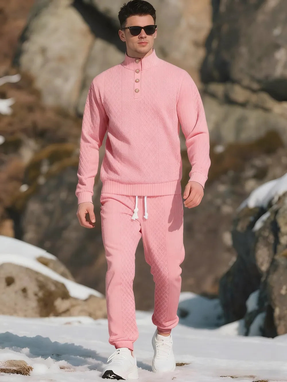 Men's knitted suit The