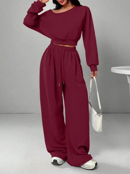 Women's Casual Solid Color Hoodie Set
