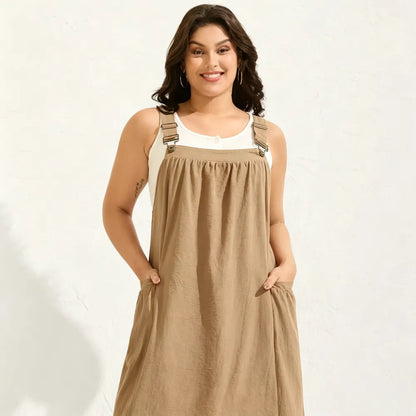 Cotton Pinafore Overall Dress