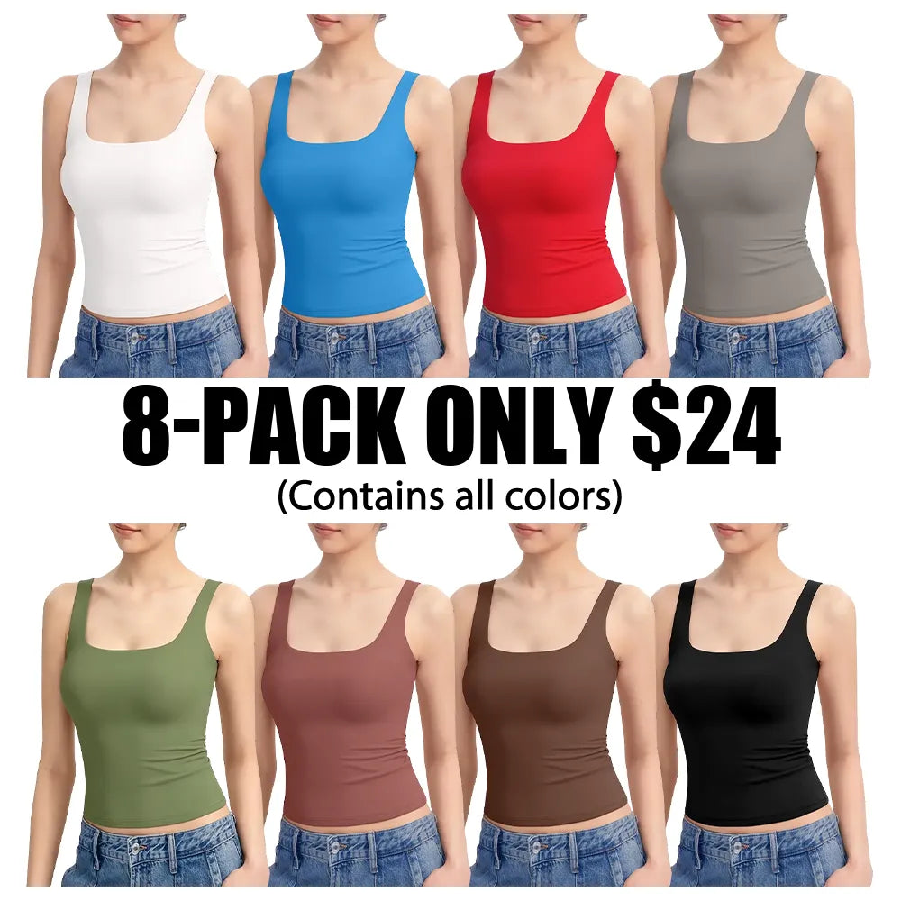 Women's Square-Neck Spaghetti Strap Tank Top