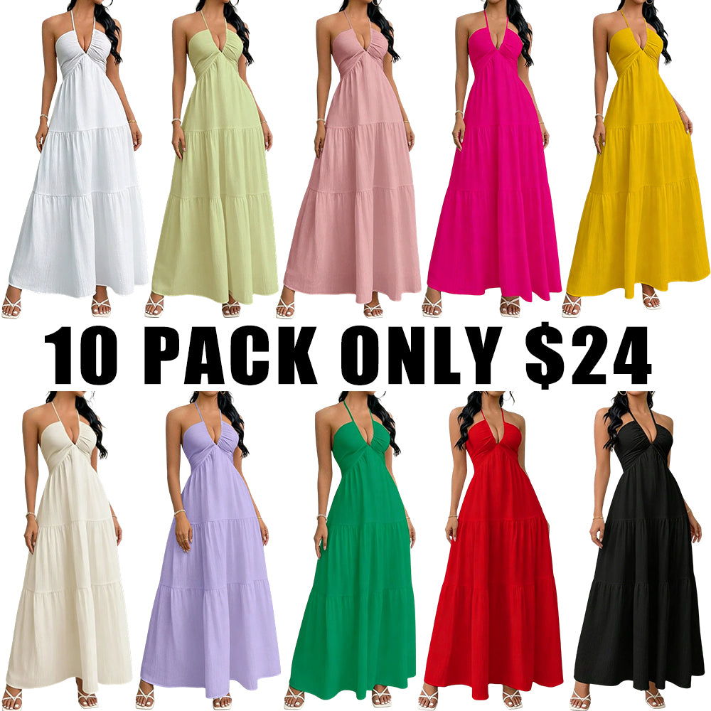 Women's Plain Dress, Summer Clothes Women, Casual Basic Loose Fit Sleeveless Dress for Beach Holiday Vacation