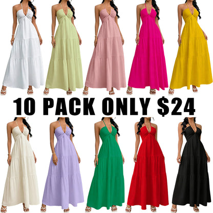 Women's Plain Dress, Summer Clothes Women, Casual Basic Loose Fit Sleeveless Dress for Beach Holiday Vacation