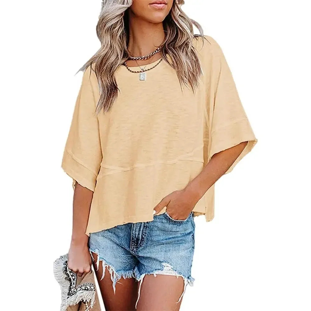 Women's Casual Batwing Half Sleeve T-Shirts