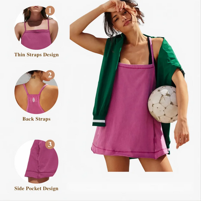 Women's Workout Tank Tops  Square Neck Tunics Loose Sleeveless Spaghetti Strap Athletic Shirts