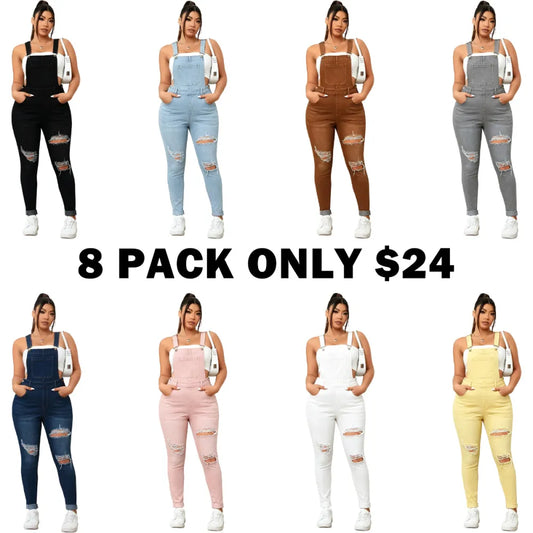 Women's Sweet Cool Denim Strap Jumpsuit