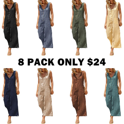 Women Button Down Jumpsuits