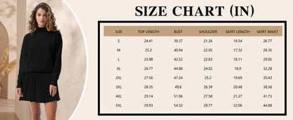Women's 2 Piece Skirt Sets Pullover Sweater Sets