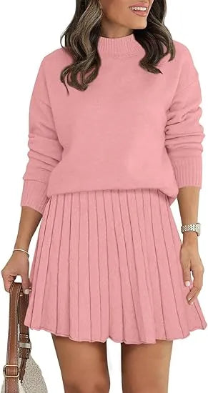 Women's 2 Piece Skirt Sets Pullover Sweater Sets