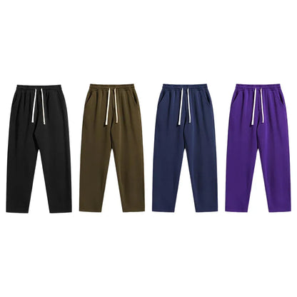 Men's Regular Fit Solid Drawstring Waist Sweatpants
