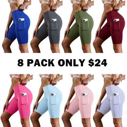 High Waist Athletic Yoga Shorts