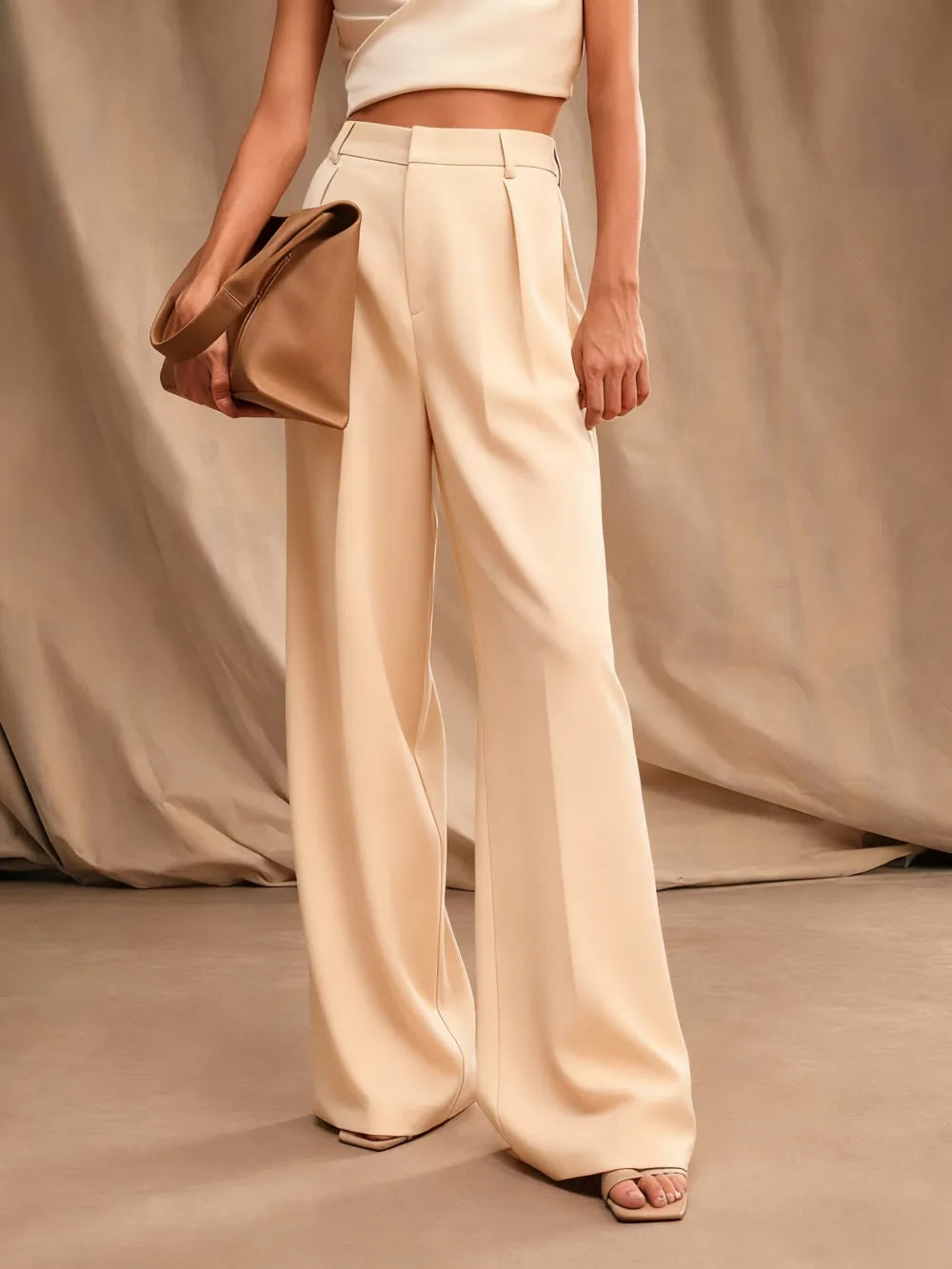 Women's Solid Color Wide Leg Pants